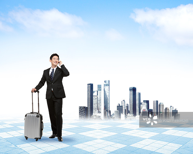 商务人士与城市图片素材