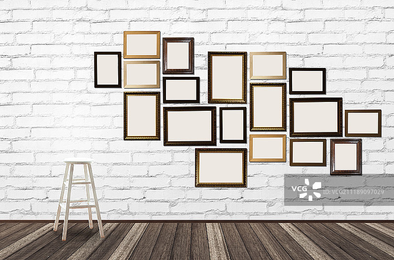 带画框的房间图片素材