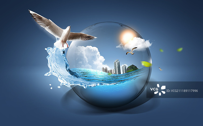 玻璃中的自然图片素材