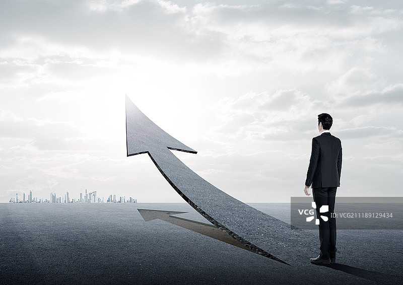 商人、箭头、增长图片素材