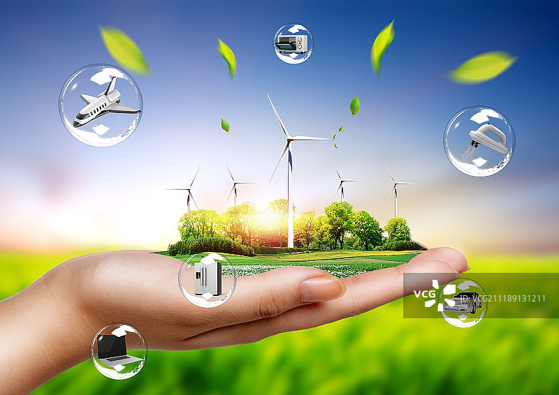 玻璃与替代能源图片素材