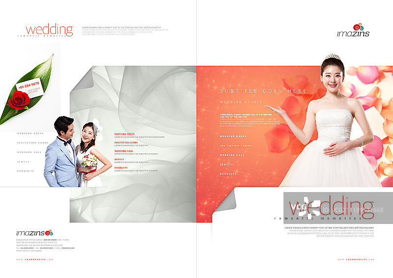 生活方式婚礼宣传册图片素材