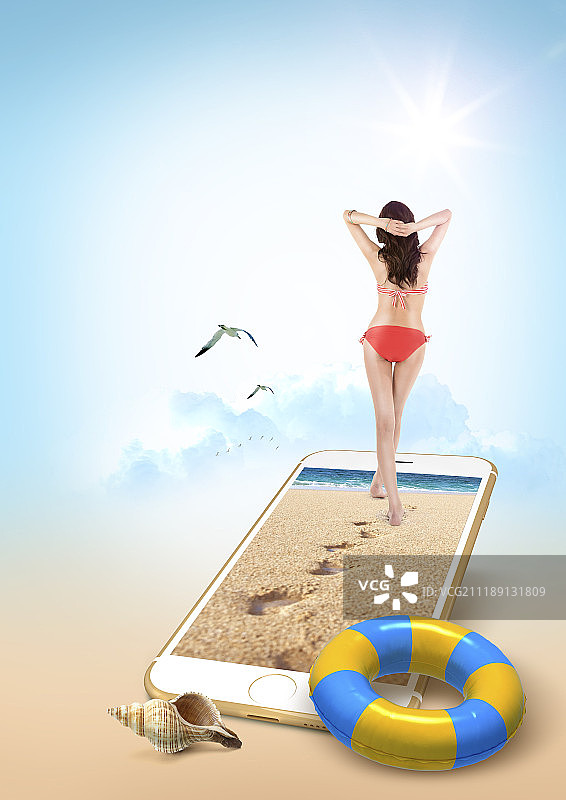 凉爽的海滩图片素材