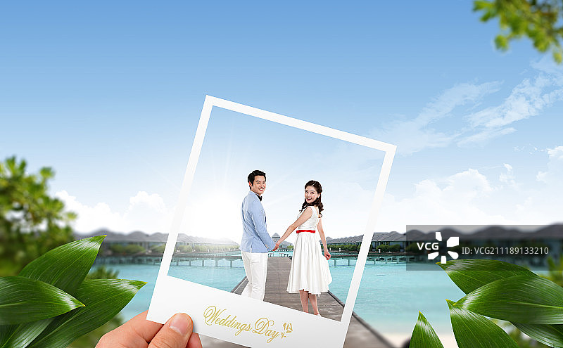 情侣婚纱照拍摄图片素材