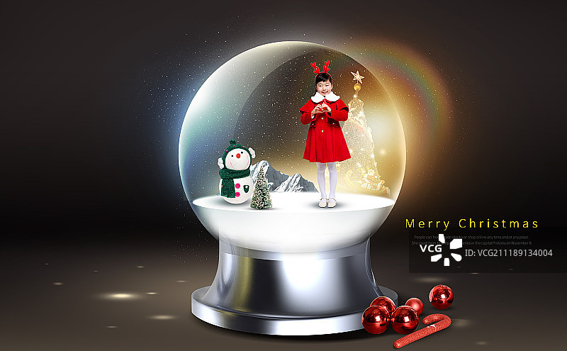 冬季雪景幸福图片素材