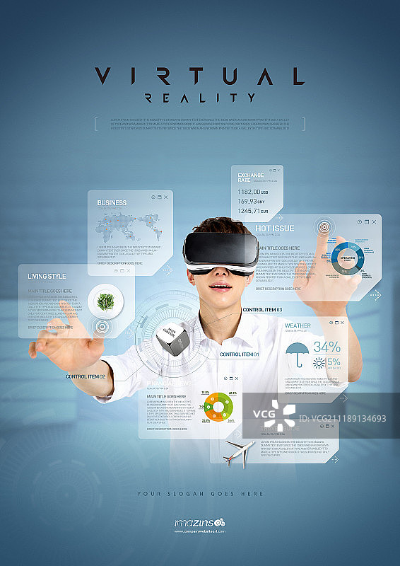 AR VR模拟器计算机设备先进技术图片素材