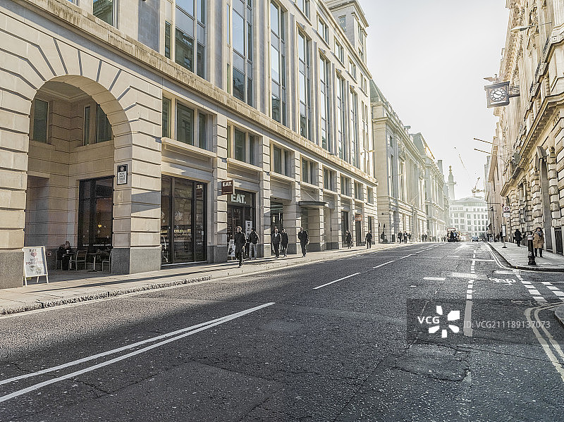 伦敦城市街道晨曦背景图片素材