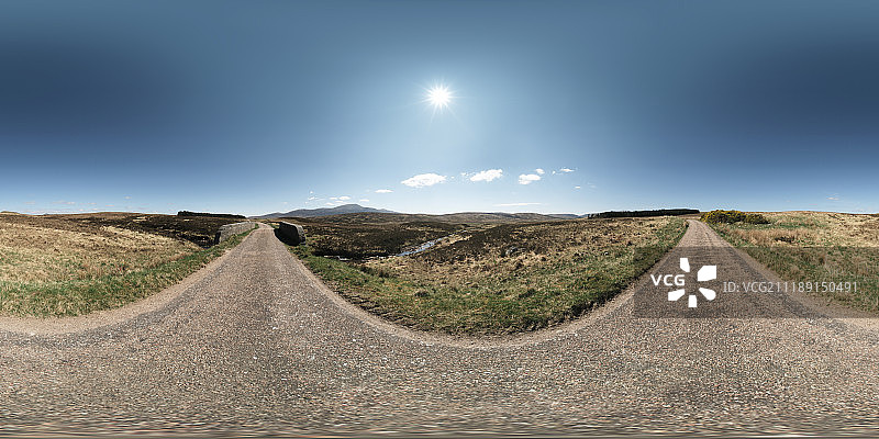 英国乡村单车道360度HDRI图片素材