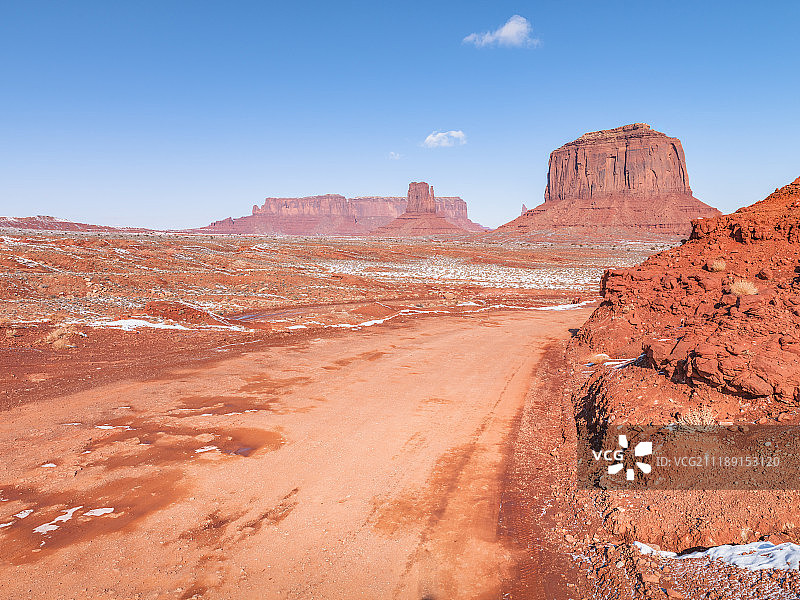 美国岩石地貌雪景沙漠图片素材