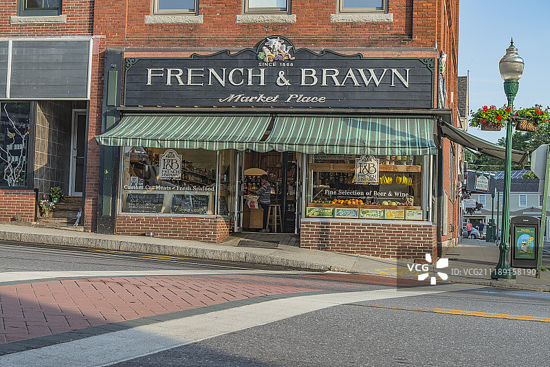 美国沥青路精品店背景图片素材