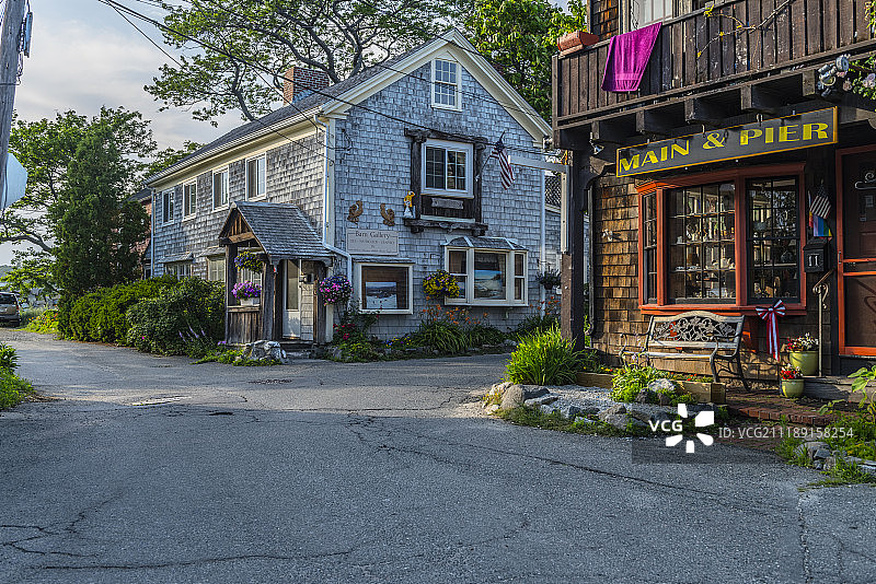 美国沥青路精品店背景图片素材