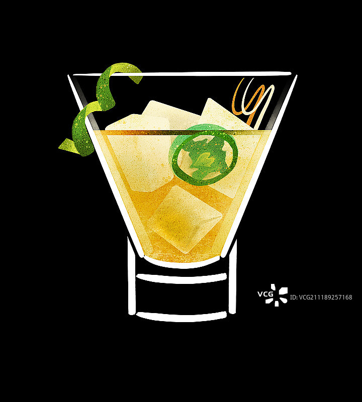 鸡尾酒插画系列仲夏夜之梦图片素材