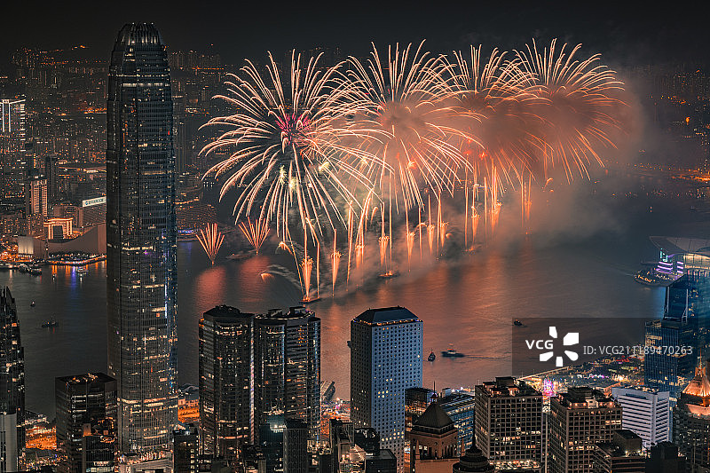 香港新年元旦烟花图片素材