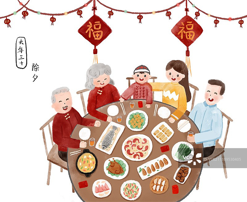 年夜饭图片素材