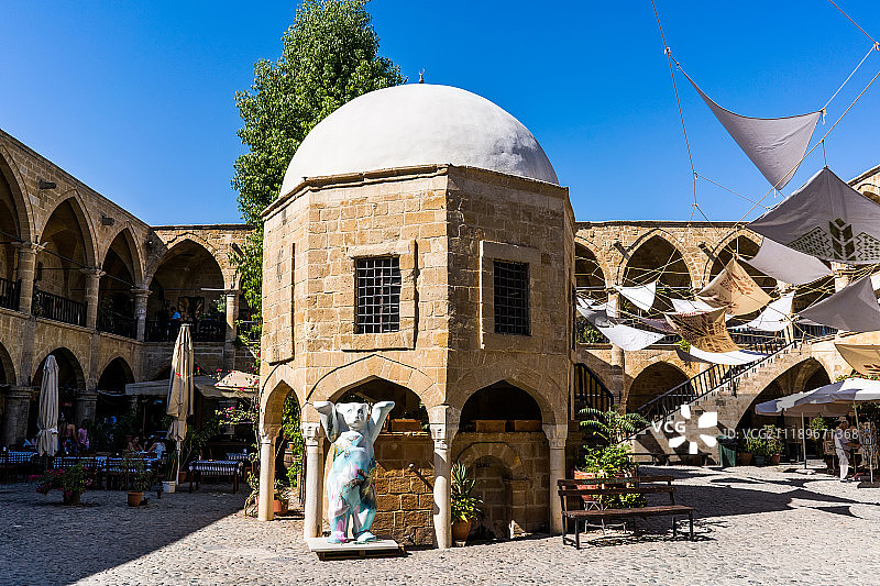 塞浦路斯尼科西亚Buyuk Han古代商旅驿站图片素材