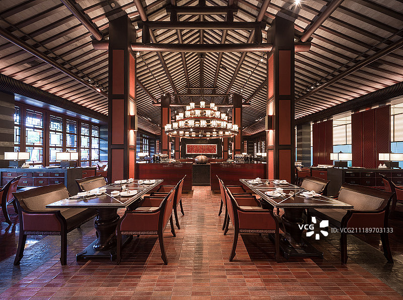 古色古香的中式餐厅图片素材