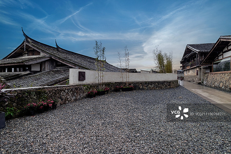 中国东南方农村大宅院图片素材