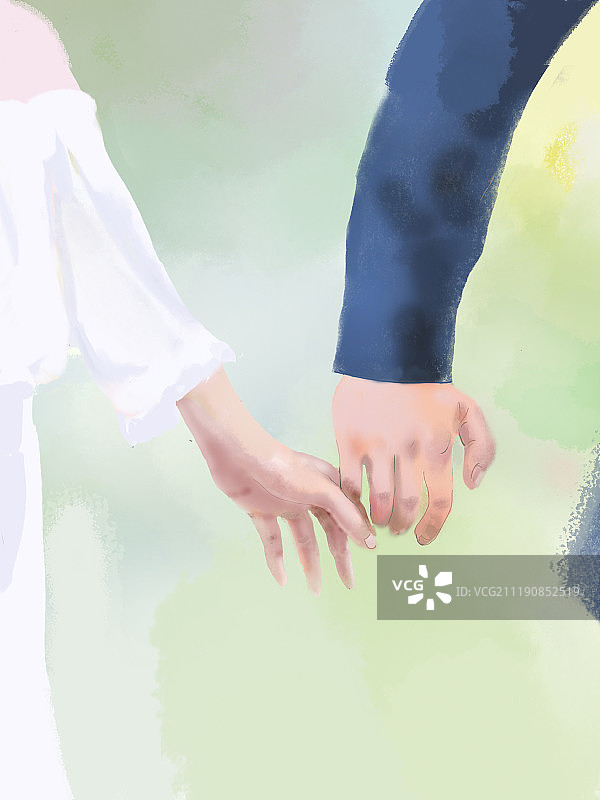 牵手竖版无字图片素材