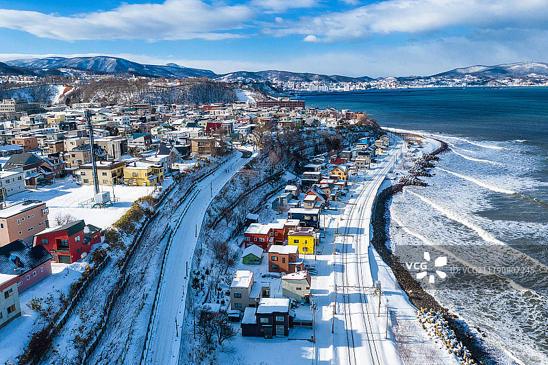 日本小樽雪景城市图片素材