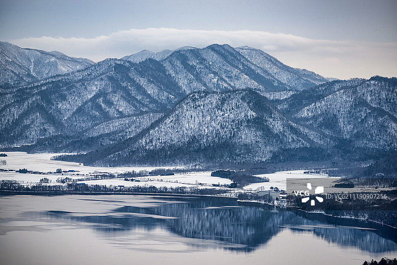 日本北海道阿寒国立公园自然风光图片素材