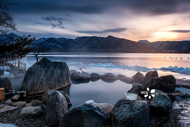 日本北海道阿寒国立公园自然风光图片素材