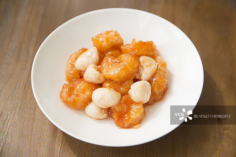 中国菜荔枝虾球图片素材