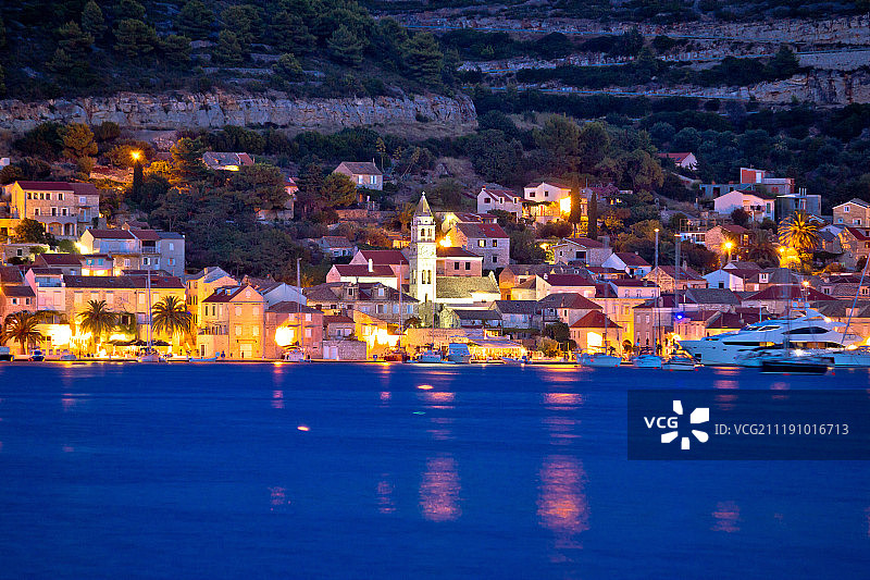 维斯岛海滨夜景图片素材