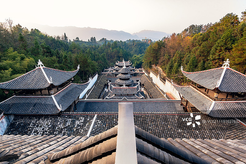 湖北恩施土司城九进堂建筑图片素材