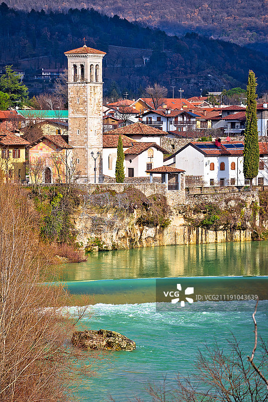 奇维达莱·德尔夫留利纳迪索内河峡谷的意大利遗产图片素材