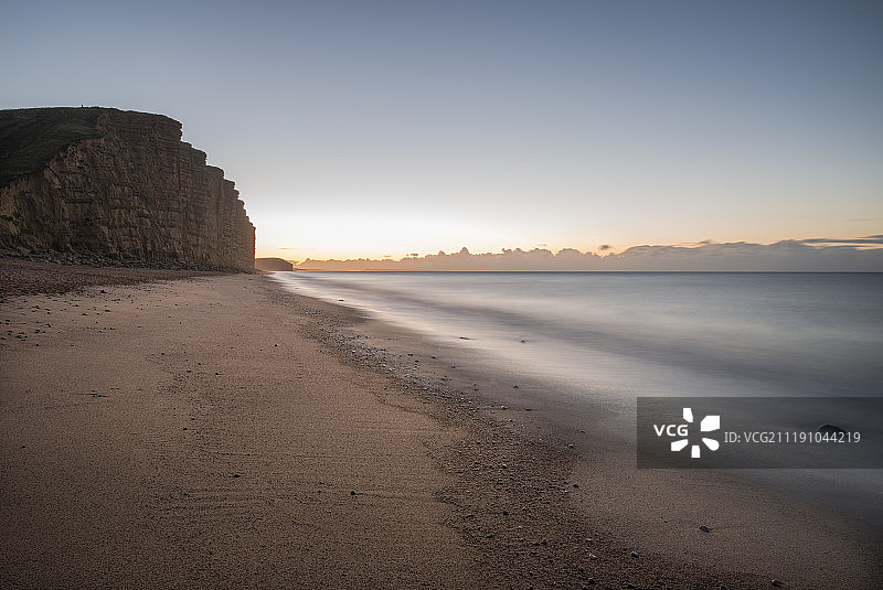 美丽的长曝光日出风景图片素材