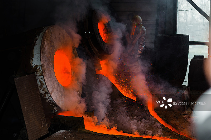 用熔钢生产钟的经典工艺图片素材