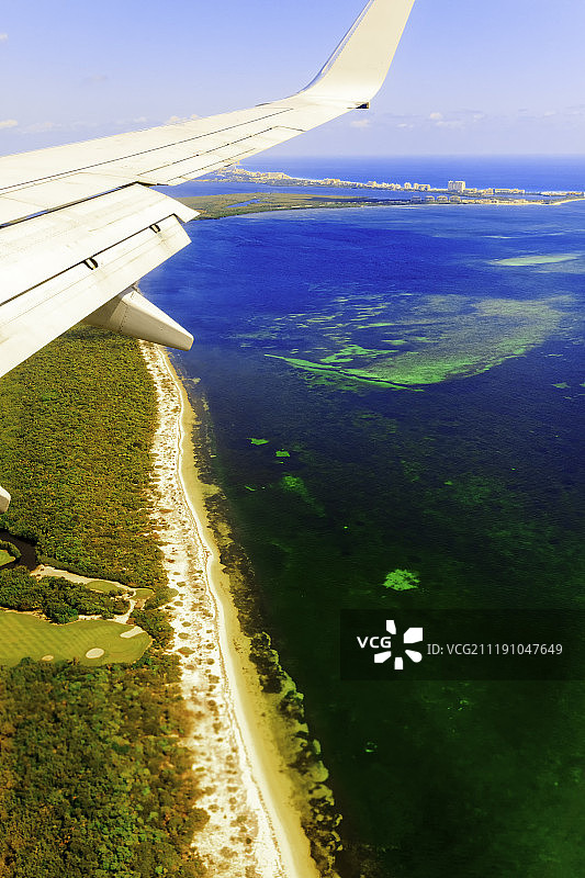 墨西哥湾的鸟瞰图图片素材