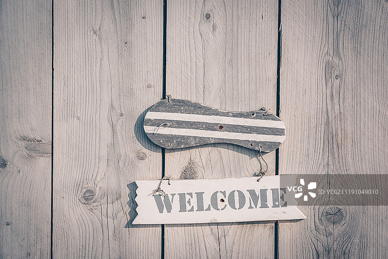 乡村风格的木制欢迎牌图片素材