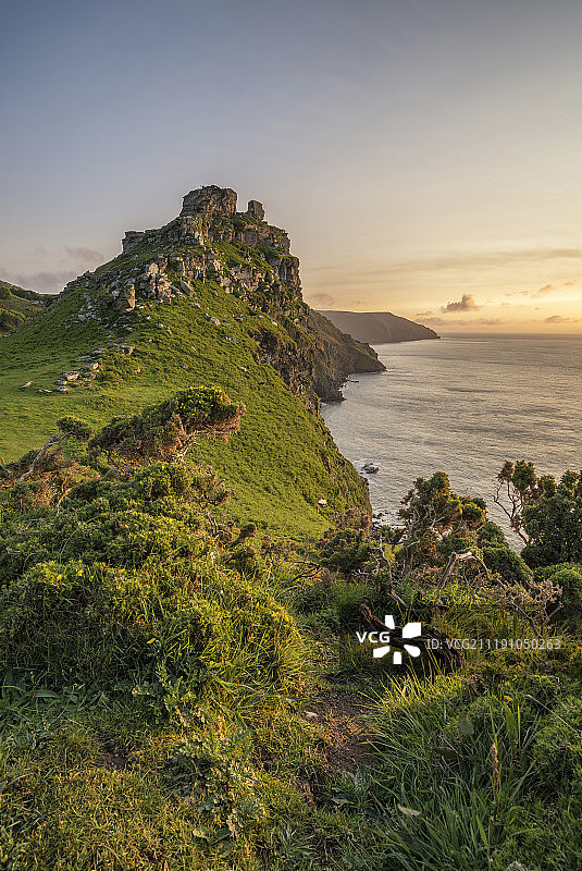 德文郡岩石谷夏季风光图片素材