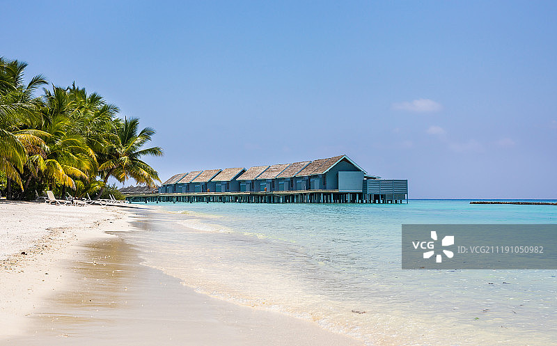 马尔代夫蓝色泻湖的独特之美图片素材