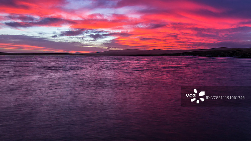 福克兰群岛日落图片素材