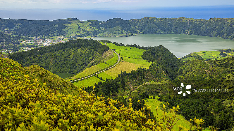亚速尔群岛圣米格尔岛塞特西达德斯图片素材
