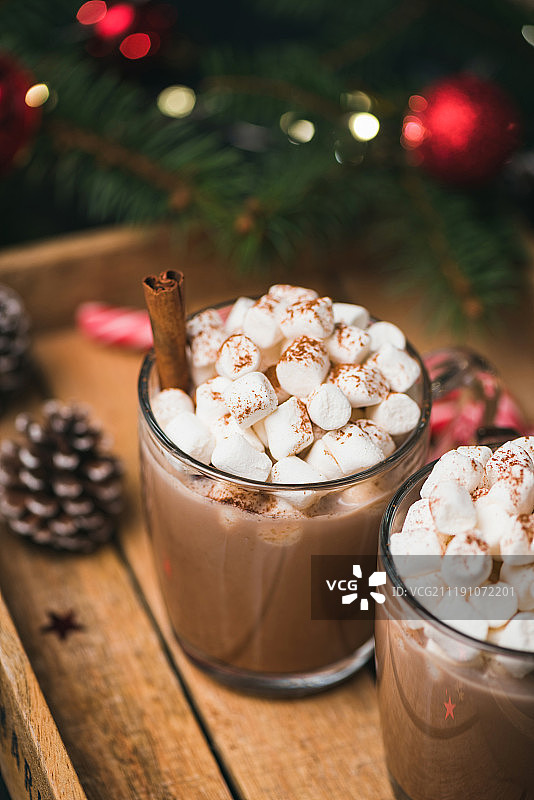棉花糖肉桂热巧克力图片素材