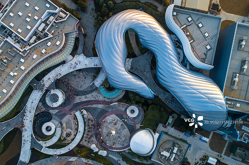 航拍 上海迪士尼乐园 明日世界图片素材