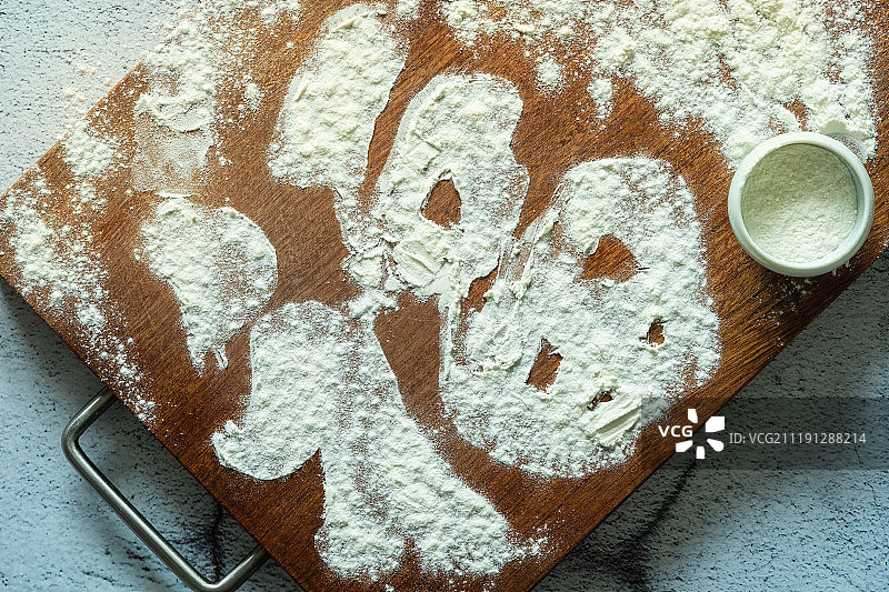 春节除夕厨房面粉福字图片素材