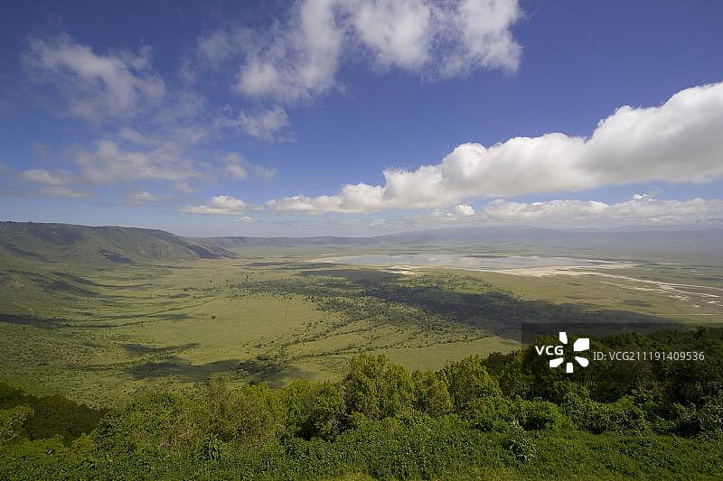 坦桑尼亚恩戈罗恩戈罗火山口边缘图片素材