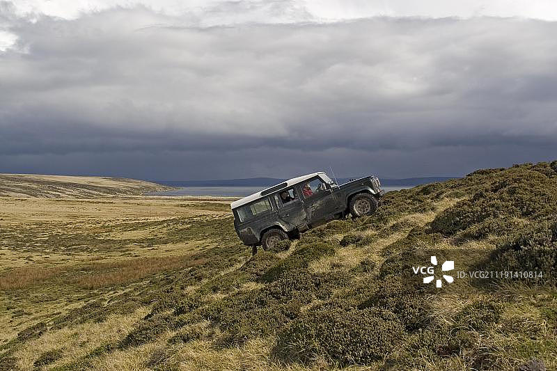 南大西洋福克兰群岛的越野车图片素材