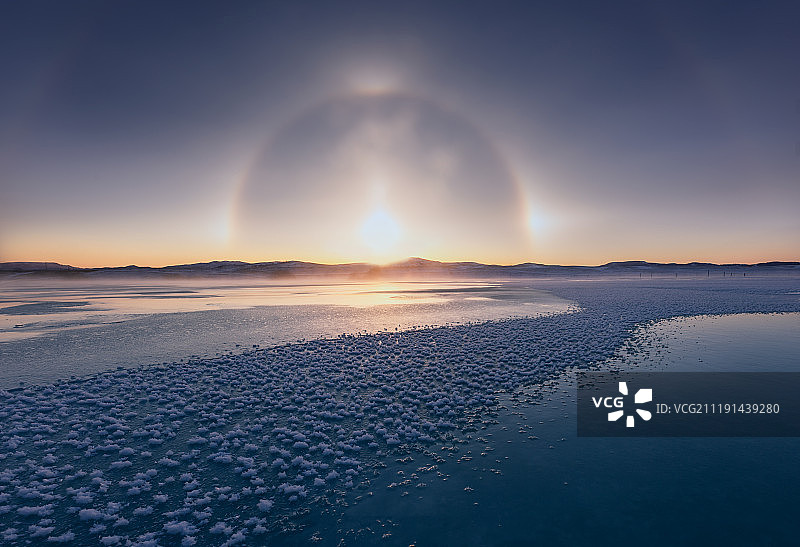 日晕冰花图片素材