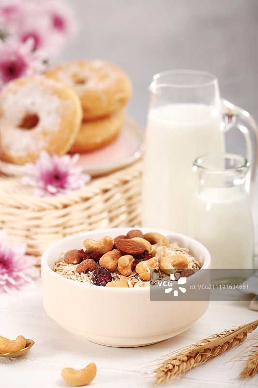 牛奶燕麦图片素材