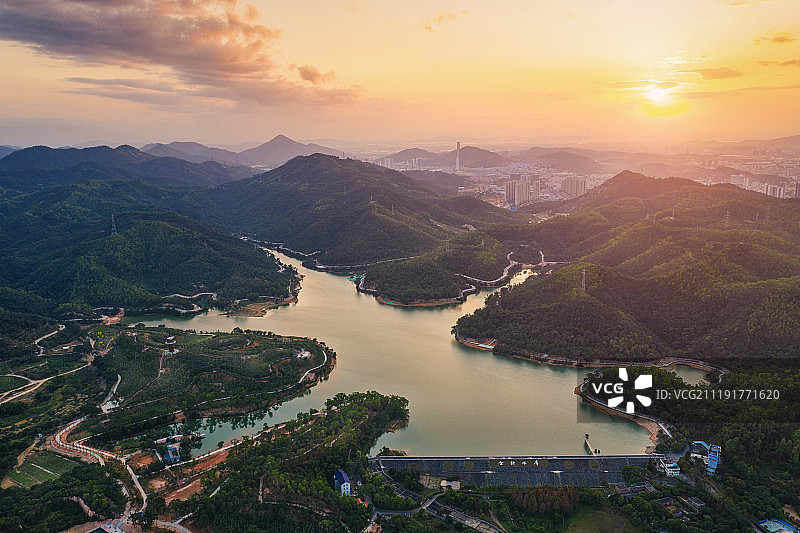 广东中山市金钟水库图片素材