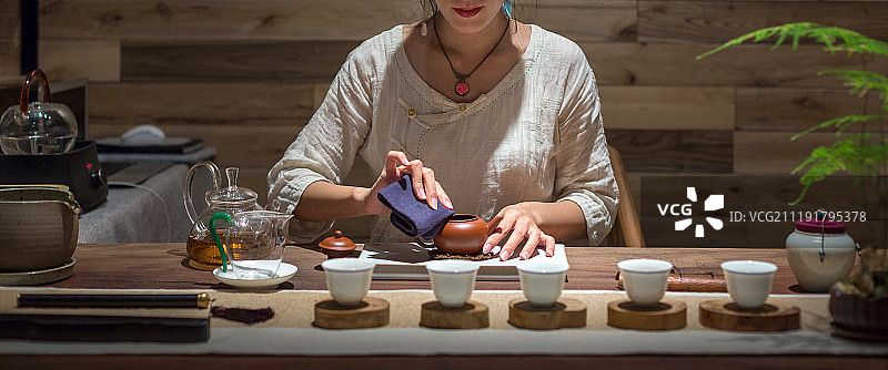 现代茶道表演图片素材