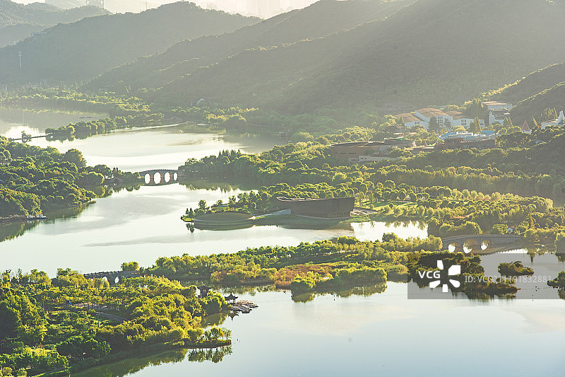 浙江杭州萧山湘湖景区图片素材