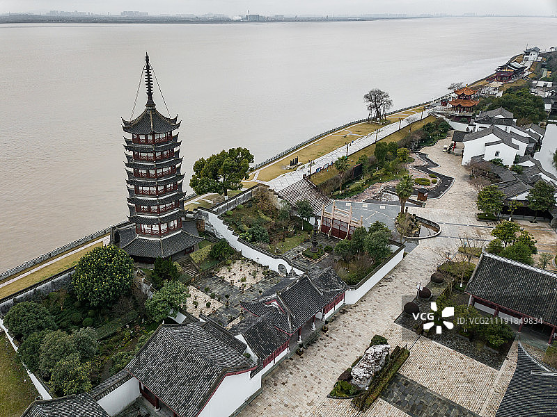 浙江嘉兴海宁盐官观潮胜地公园图片素材