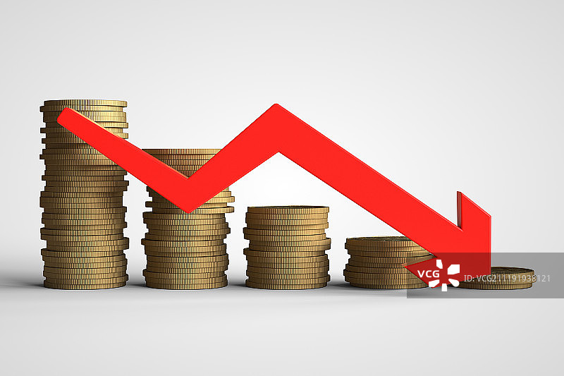 3D箭头和货币图片素材