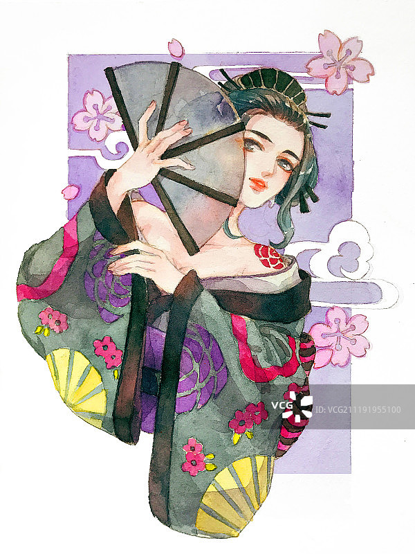 和风少女图片素材